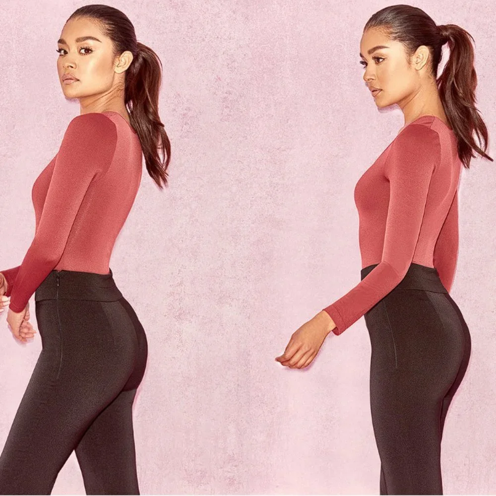 House of CB 'Rosella' Seamless Knit Scoop Neck Stretch Bodysuit - Picture 4 of 8